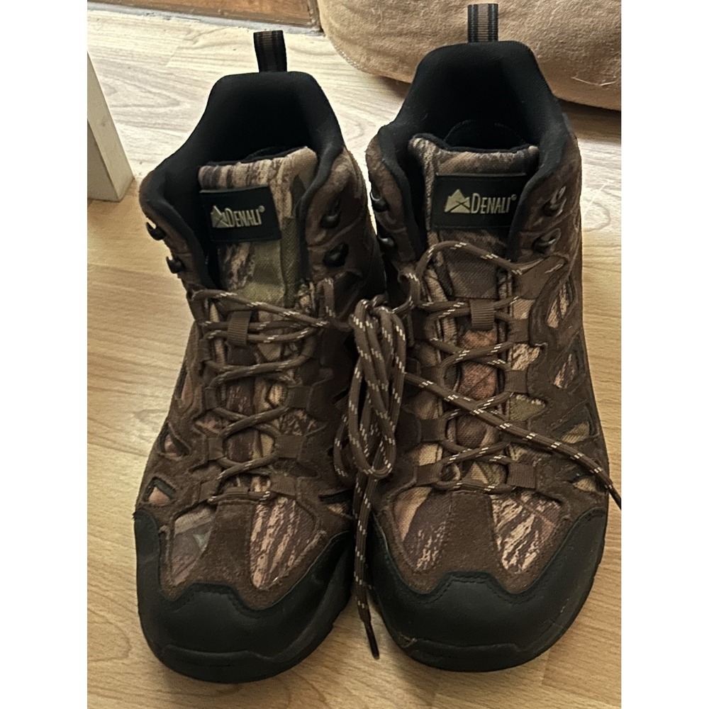 Men's Denali Brown Camo Hiking Camping Boots Size 10 Outdoor Durable Lace Up